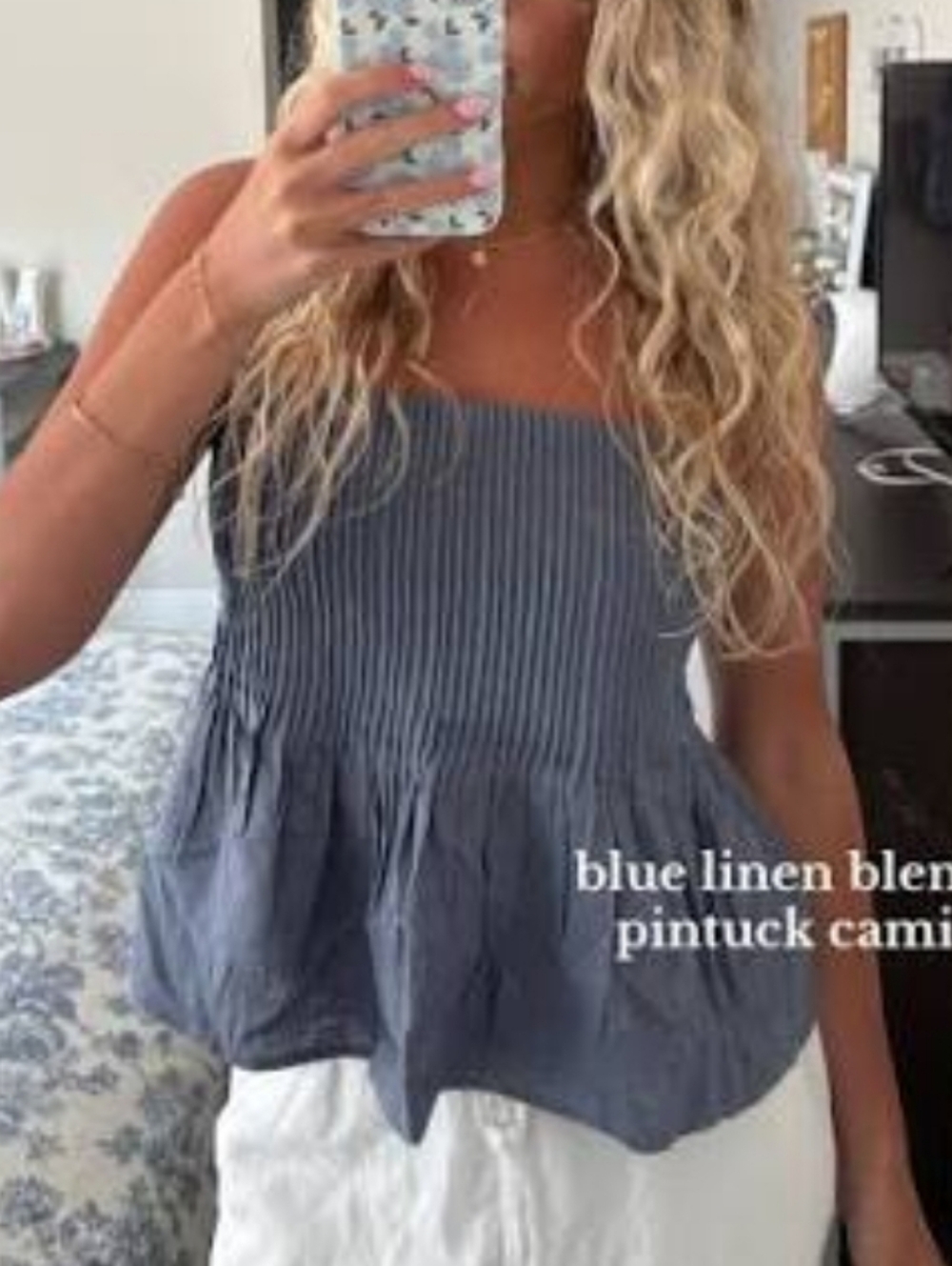 Abercrombie & Fitch Pintuck  Top - Navy